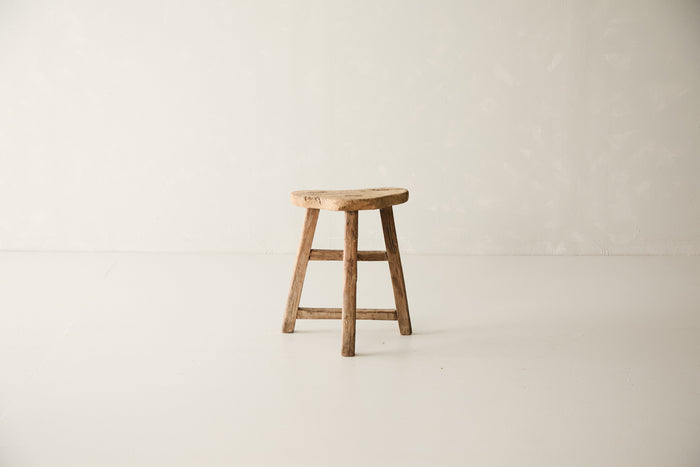 Vintage Solid Elm Saddle Stool - Circa 1955 No. K2