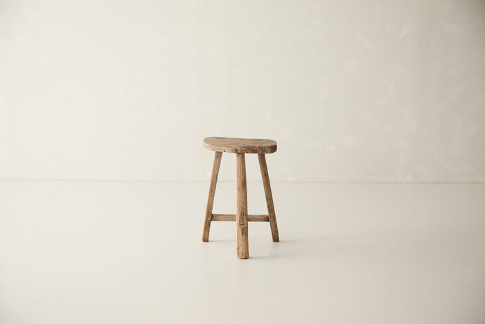 Vintage Solid Elm Saddle Stool - Circa 1955 No. K3