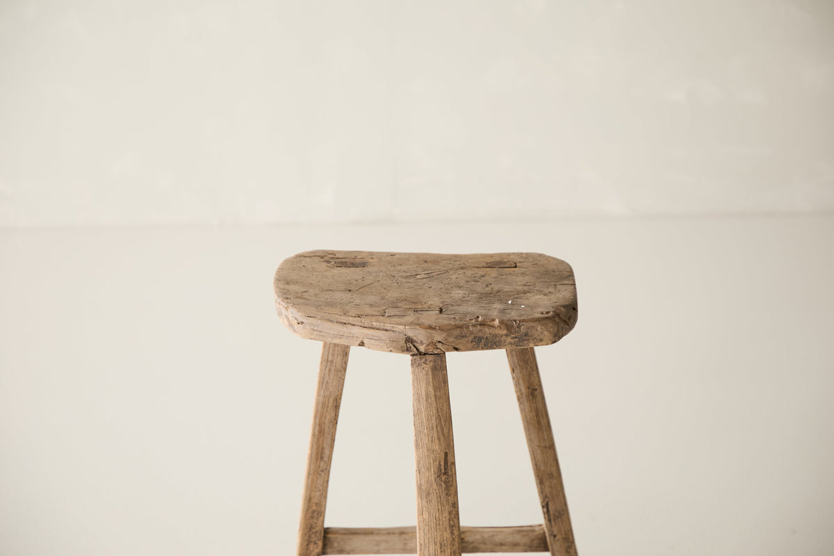 Vintage Solid Elm Saddle Stool - Circa 1955 No. K3