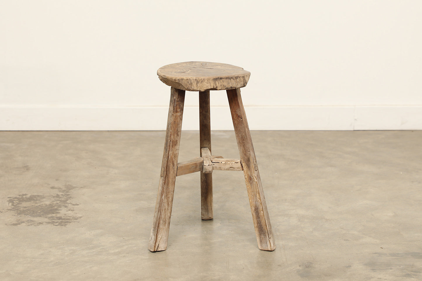 Vintage Elm Stool AC.040 - Circa 1945