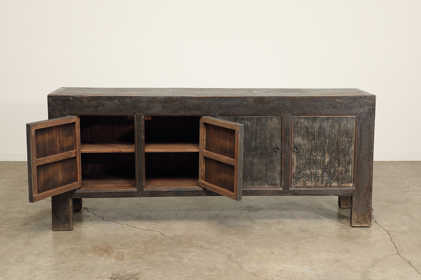 Vintage 4 Door Elm Sideboard - Circa 1945