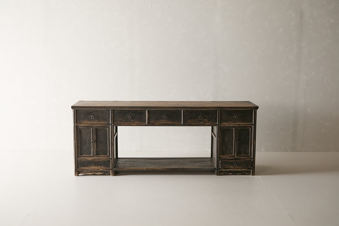 Vintage Open Shelf Elm Sideboard AE.144 - Circa 1875