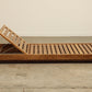 Armless solid teak wood Del Mar Outdoor Chaise Lounge