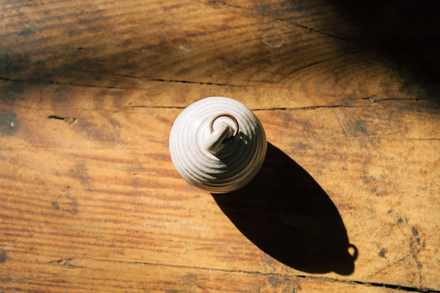 Rustic White Bauble Ornament II - Handmade Holiday Christmas Tree Ornaments