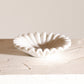 white marble scallop ruffle edge decorative bowl