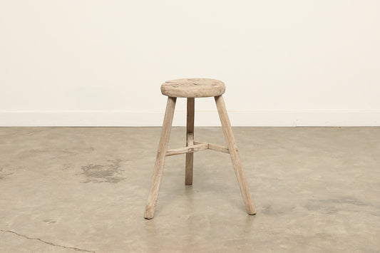 Vintage Elm Stool AC.048 - Circa 1945