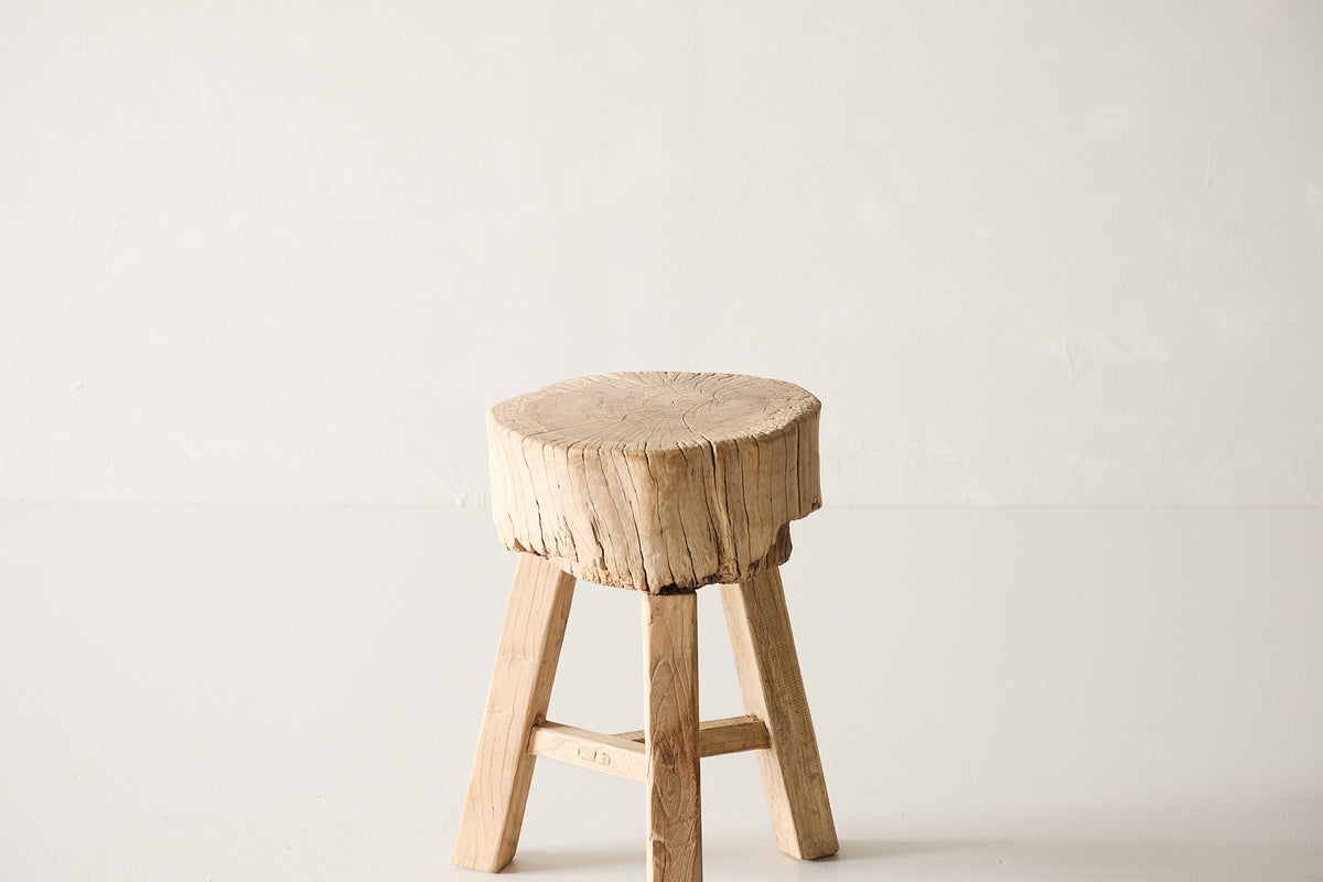 Reclaimed Elm Block Side Table AE.131