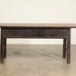 Vintage 3 Drawer Elm Console - Circa 1945