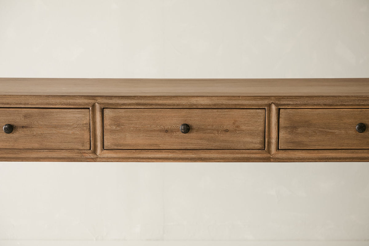 Palmer 3-Drawer Console - Aged Brown