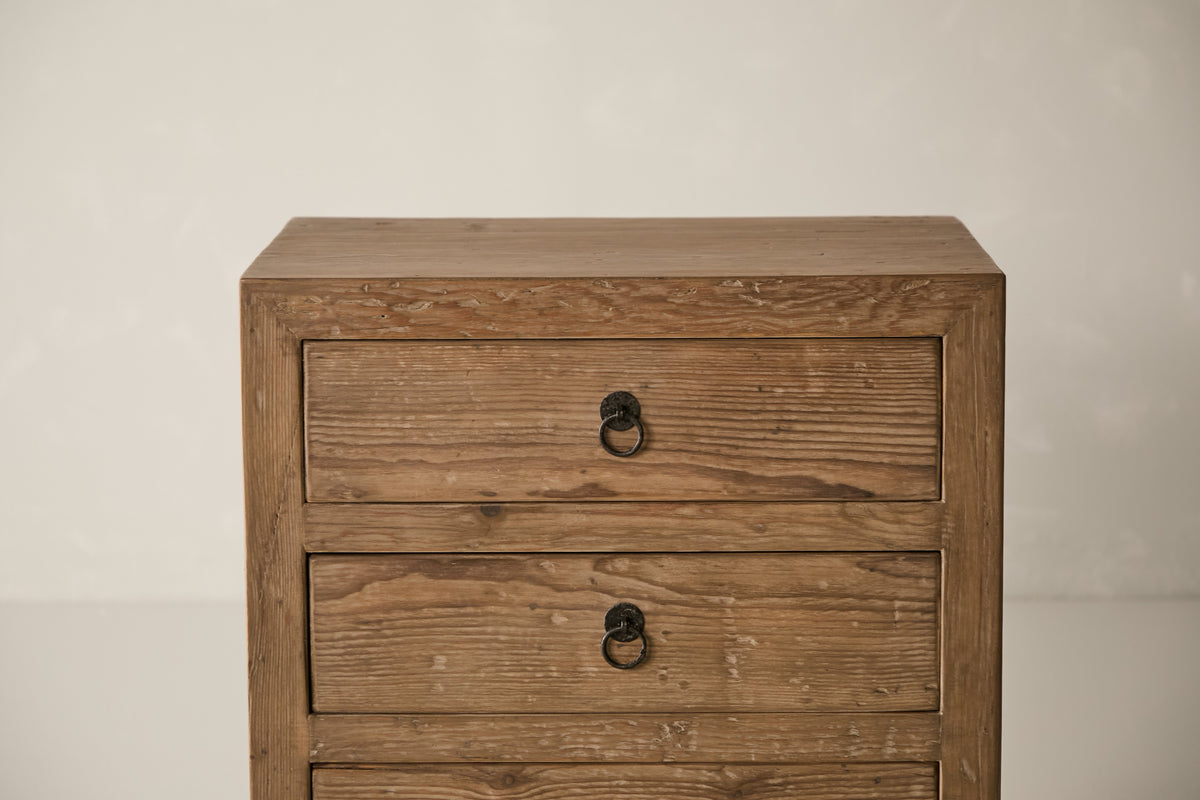 Trio Nightstand - Aged Brown