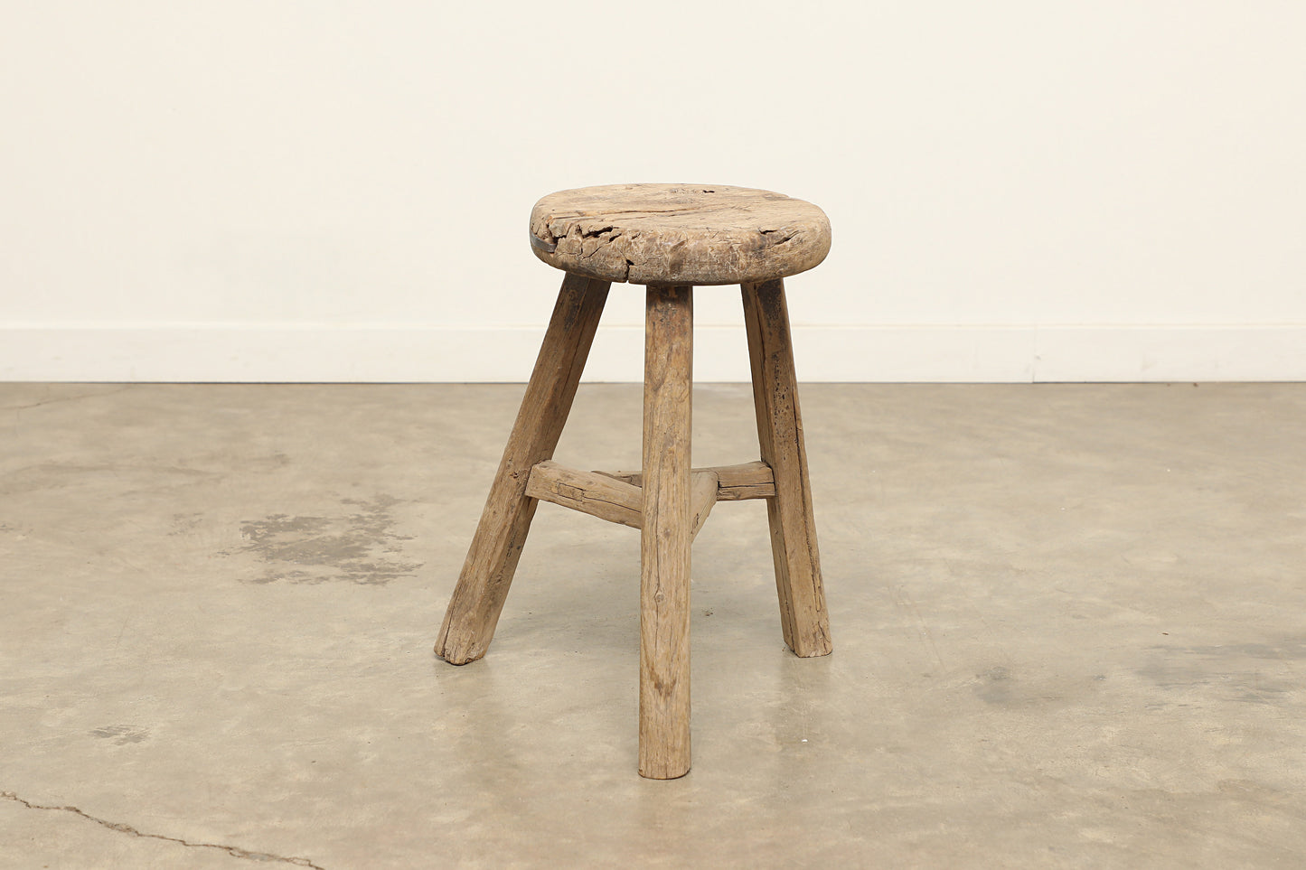 Vintage Elm Stool AC.020 - Circa 1945