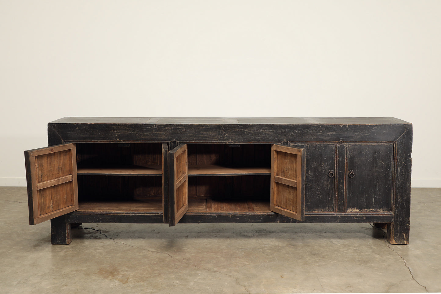 Vintage 6 Door Elm Sideboard - Circa 1945