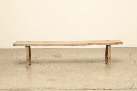 (GAZ025) Vintage Elm Bench - Circa 1945 (85x10x20)