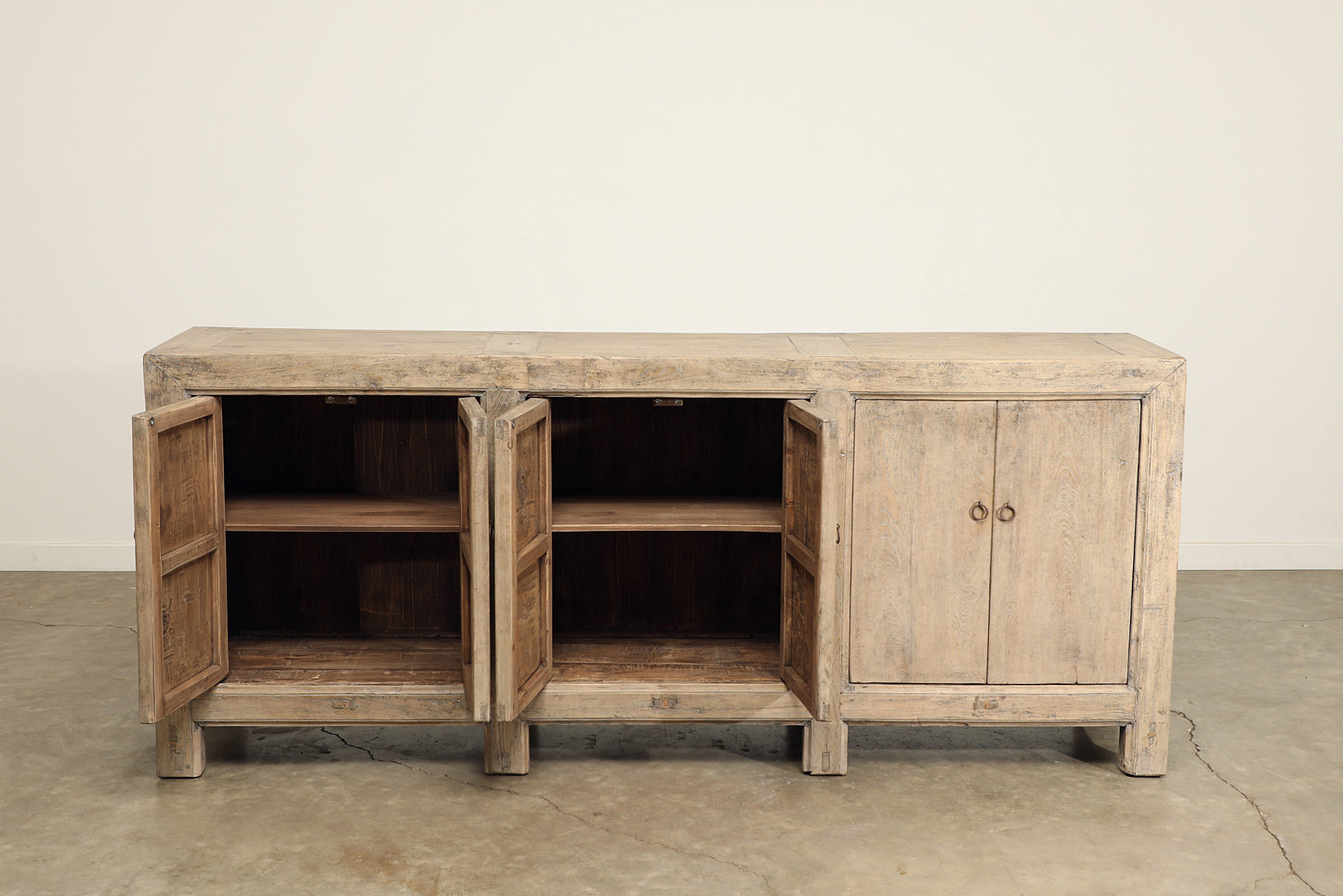 Vintage 6 Door Elm Sideboard - Circa 1945