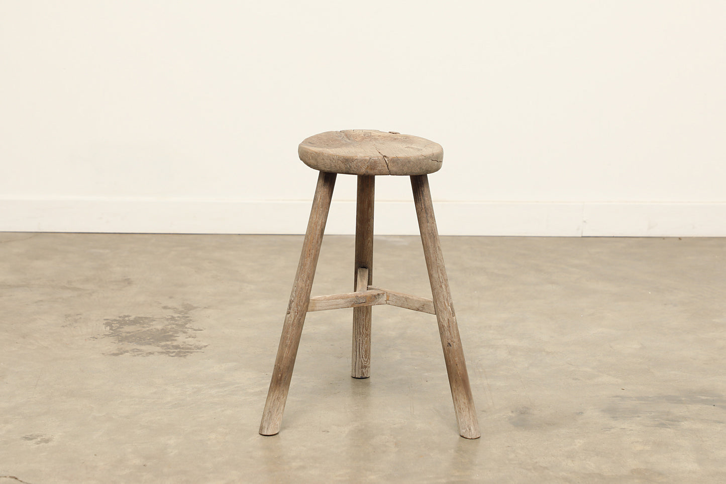 Vintage Elm Stool AC.053 - Circa 1945