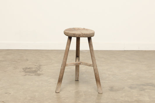 Vintage Elm Stool AC.053 - Circa 1945