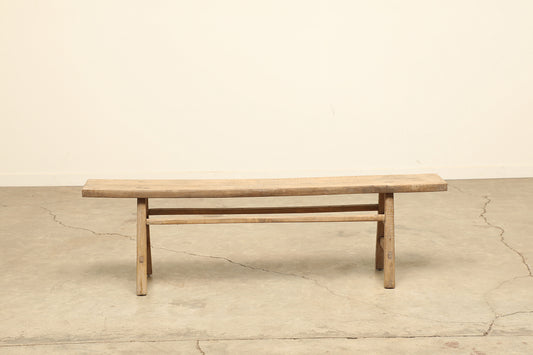 (GAZ011) Vintage Walnut Bench - Circa 1945 (68x9x20)