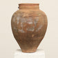 A one-of-a-kind dark brown Turkish vintage vase pot without handle, crafted from terra cotta clay this piece showcases timeless quality and antique craftsmanship, adding a unique touch of history to your space