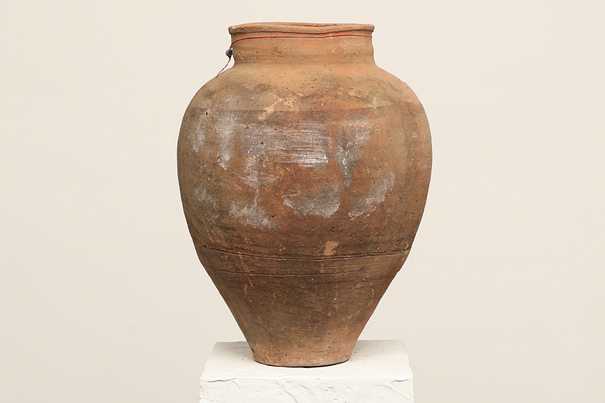 A one-of-a-kind dark brown Turkish vintage vase pot without handle, crafted from terra cotta clay this piece showcases timeless quality and antique craftsmanship, adding a unique touch of history to your space