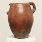 A one-of-a-kind dark brown Turkish vintage vase pot with a handle, crafted from terra cotta clay, this piece showcases timeless quality and antique craftsmanship, adding a unique touch of history to your space