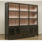 Nobu pine wood old-world style accent cabinets with storage.