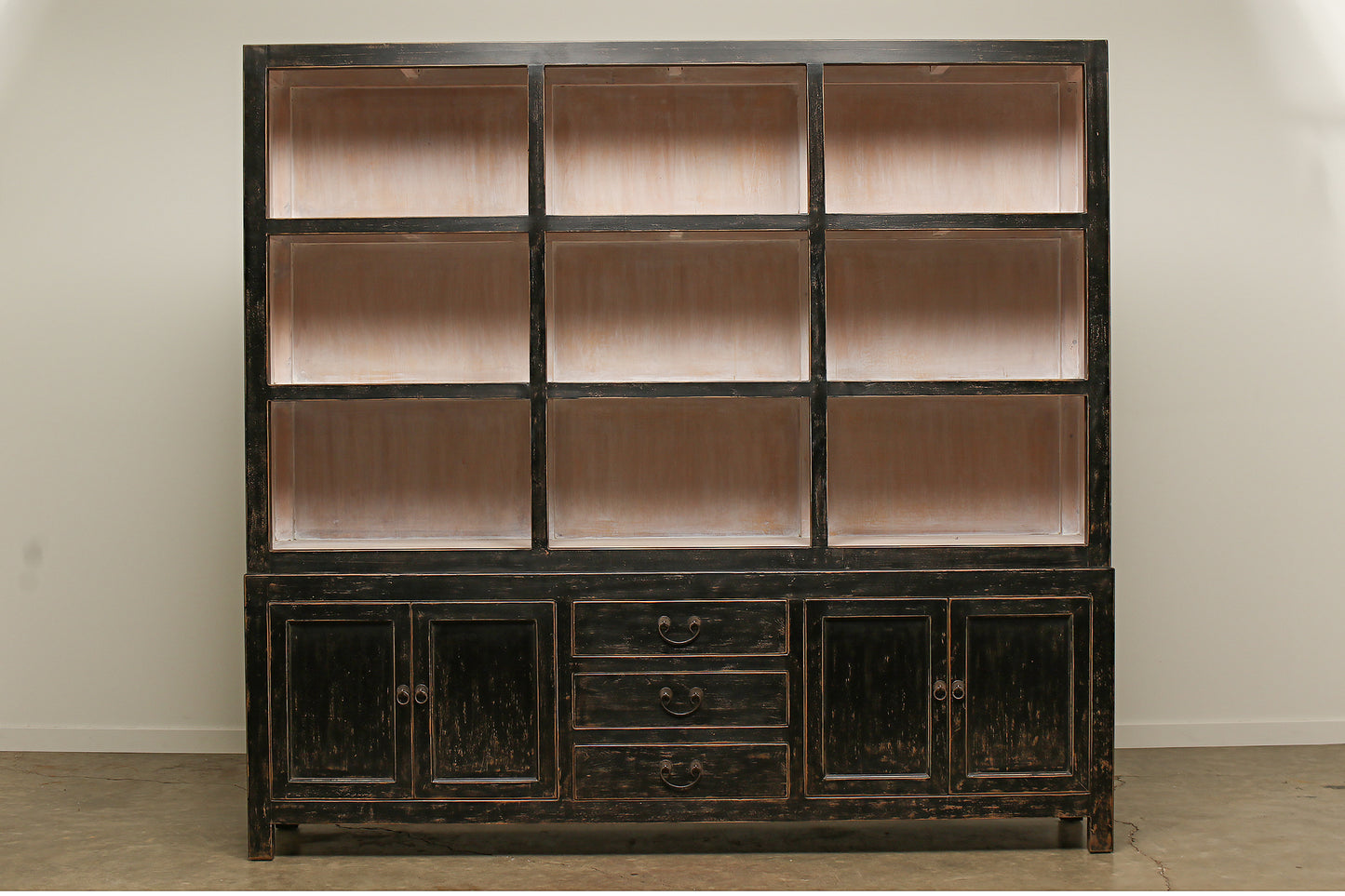 Nobu pine wood old-world style accent cabinets with storage.