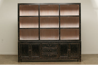 Nobu pine wood old-world style accent cabinets with storage.