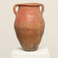 A one-of-a-kind rustic red Turkish vintage vase pot with two handles, crafted from terra cotta clay, crafted from reclaimed solid wood, this piece showcases timeless quality and antique craftsmanship, adding a unique touch of history to your space