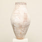 A one-of-a-kind white Turkish vintage vase pot without handle, crafted from terra cotta clay, this piece showcases timeless quality and antique craftsmanship, adding a unique touch of history to your space