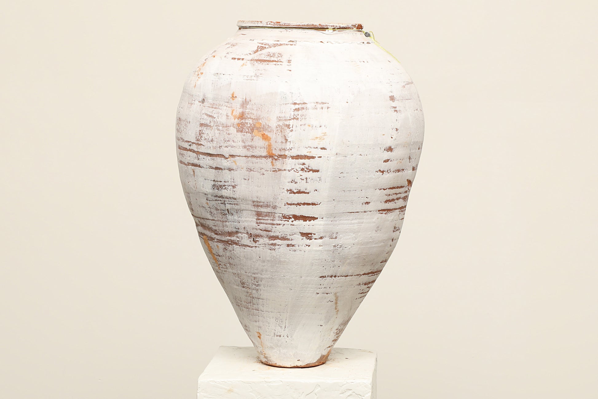 A one-of-a-kind white Turkish vintage piece without handle, crafted from reclaimed solid wood, this piece showcases timeless quality and antique craftsmanship, adding a unique touch of history to your space