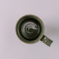 olive green antique glaze hand thrown coffee and tea mug