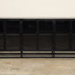 Hadley black iron with glass cabinet doors buffet sideboard 90-inches