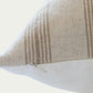 The Lawson Stripe Pillow is ideal for adding neutral texture and dimension to a space. Handwoven, this accent pillow features brown woven stripes on a cream cotton background and a 100% heavy-weight linen back.