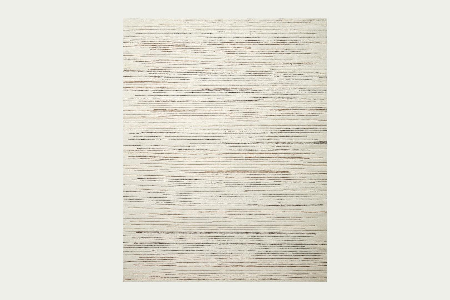 Off white cream neutral tone textural dimensional stripe soft plush area rug