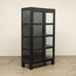 (LHE053) Vintage Teak & Glass Cabinet (44x20x79)