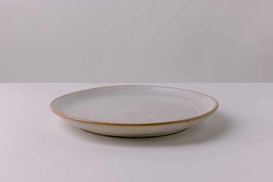 farmhouse rustic style antique white glaze ceramic starter plate