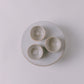 rustic white glaze three bowls and serving platter plate