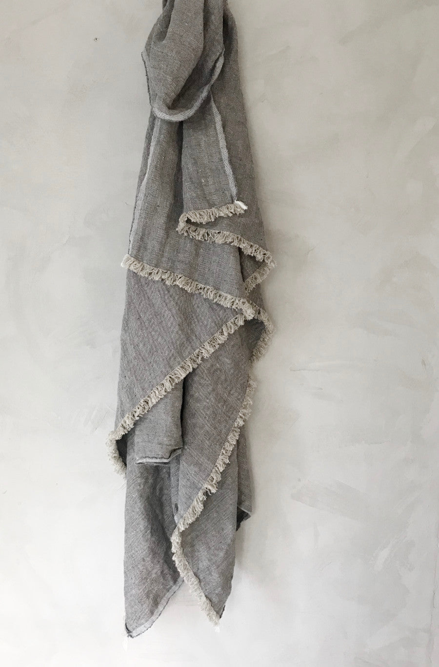 Doreen Grey Linen Throw