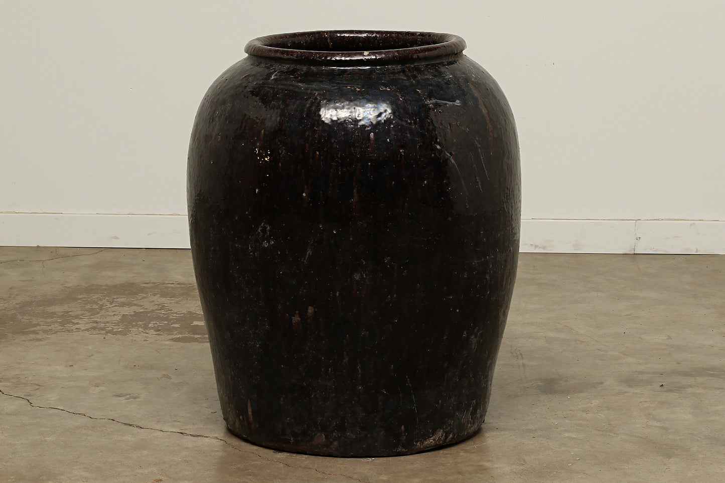 (GAI086) Qing Glazed Water Urn (24x24x30)