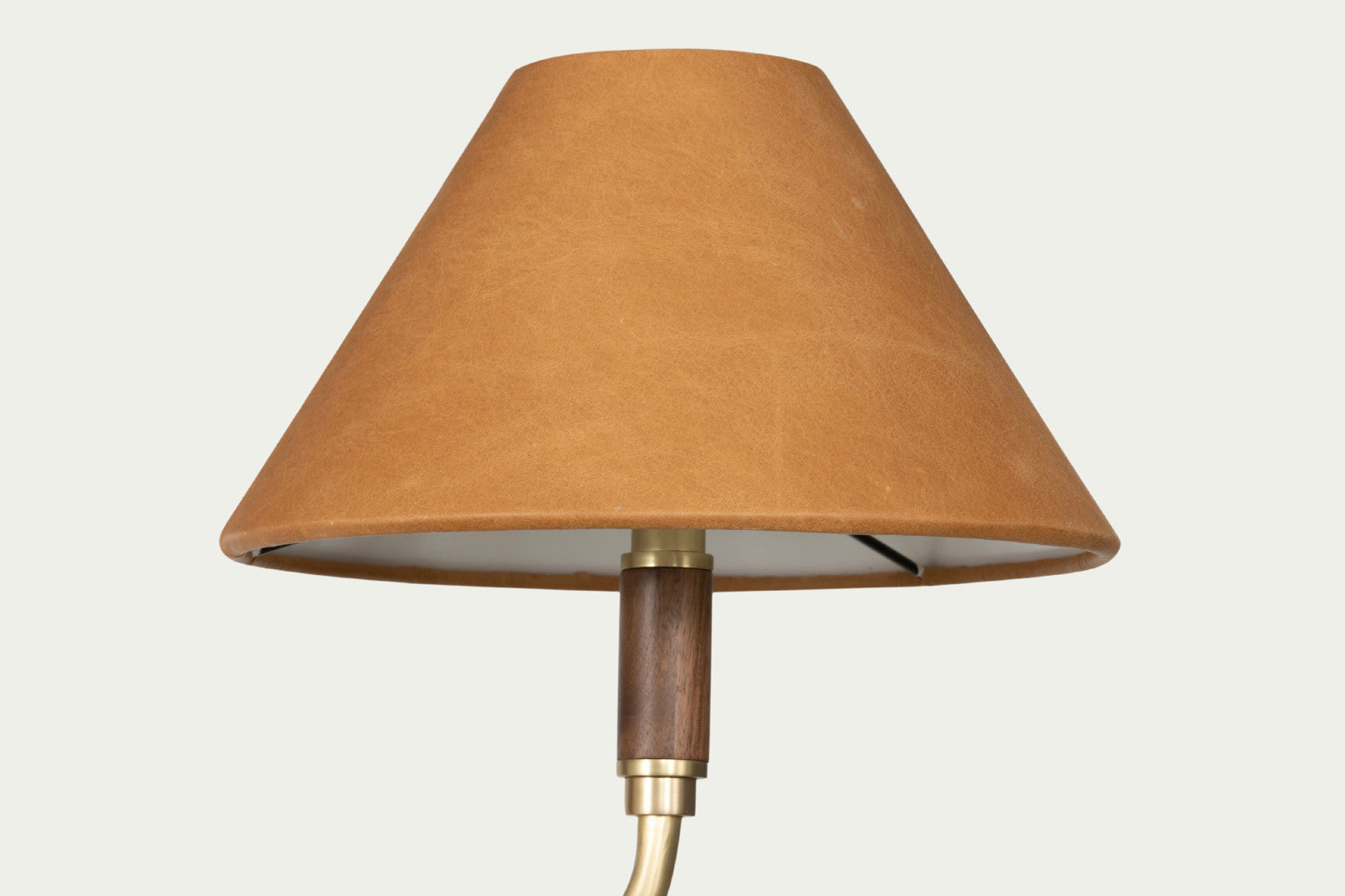 kylie pendant ceiling hanging light fixture, brass, wood & leather shades