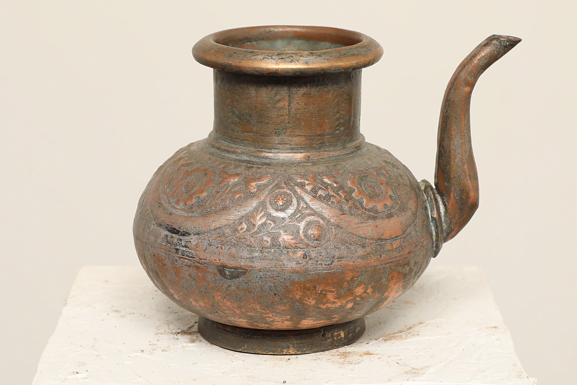 SCP011) Vintage Brass Teapot (8x8x10) – Habitat Home & Garden