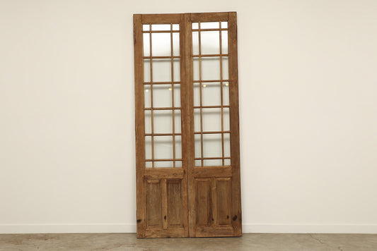 (SCP087) Vintage Teak Door w/ Glass (42x2x90)
