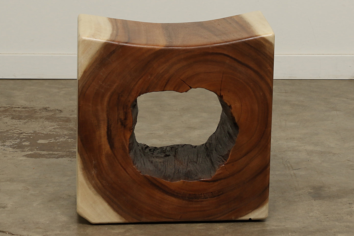 Acacia Hollow Block Stool