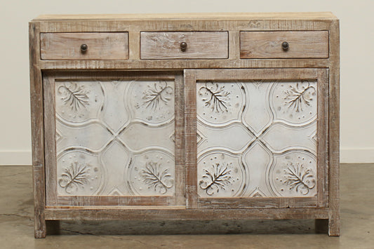 (SCJ030SB) Verona 2 Door Sideboard - Sunbleach 56x18x40