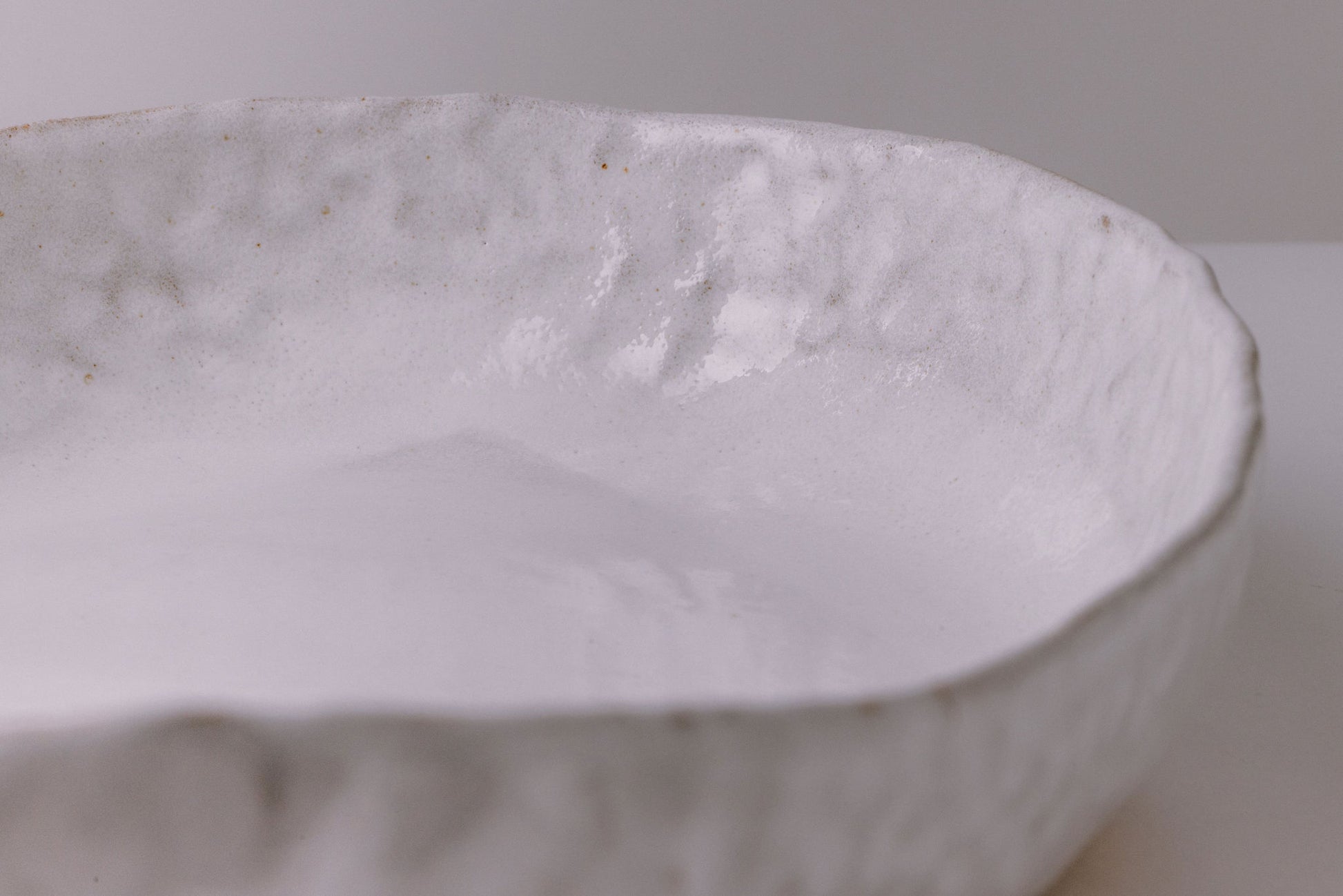 rustic white glaze oval serving platter dish