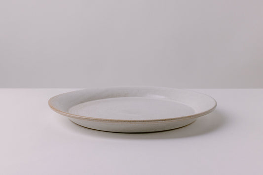 rustic white glaze ceramic salad starter plate dish dinnerware