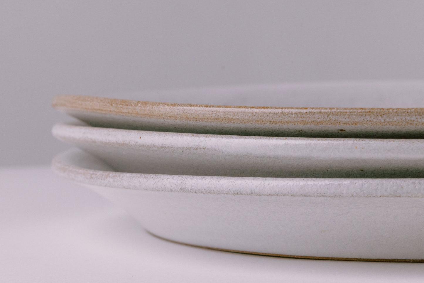 antique white hand thrown ceramic dinner plates rustic farmhouse style