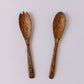 coconut wood serving spoon salad serving utensils set