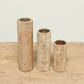reclaimed wood candle holders  handcrafted carved item comes in a set of 3