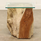 Teak Root Side Table - 16" Glass No.10